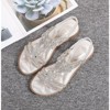 Clotth Women's Floral Flat Sandals - Elastic Strap for Summer Beach, Sparkling Jeweled Bohemian Flats,Sandals with Non Slip Shoes - 4 of 4