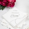 50ct Cotier Brand Convokins Wedding Conversation Starter Cocktail Napkins - Silver Foil Print - 2 of 4