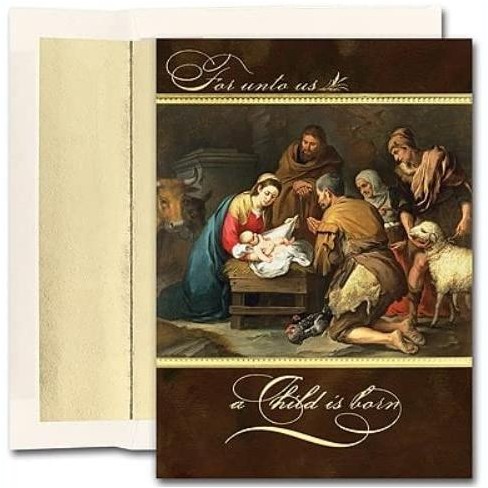 Masterpiece Studios Holiday Collection A Child Is Born Greetings, 18 Cards/Foil Lined Envelopes (848000) - image 1 of 1