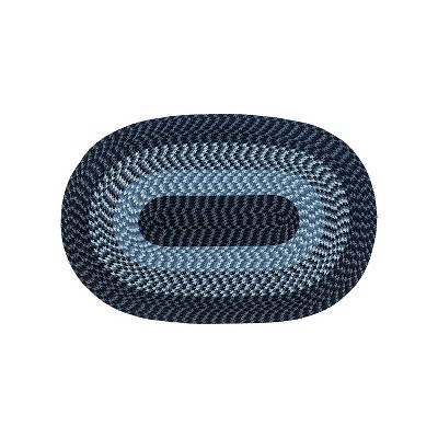 Alpine Collection Burgundy Stripe 100% Polypropylene Durable & Stain Resistant Double Sided Reversible Indoor Area Utility Oval Rug