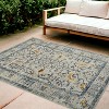 5' X 8' Ivory And Yellow Oriental Distressed Area Rug - 2 of 4