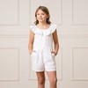 Hope & Henry Girls' Ruffle Collar Button Front Eyelet Romper, Toddler - 2 of 4