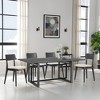 Royal Hampton 72" Rectangular Mango Wood Dining Table with Iron Trestle Base, 6-Seater - 2 of 4