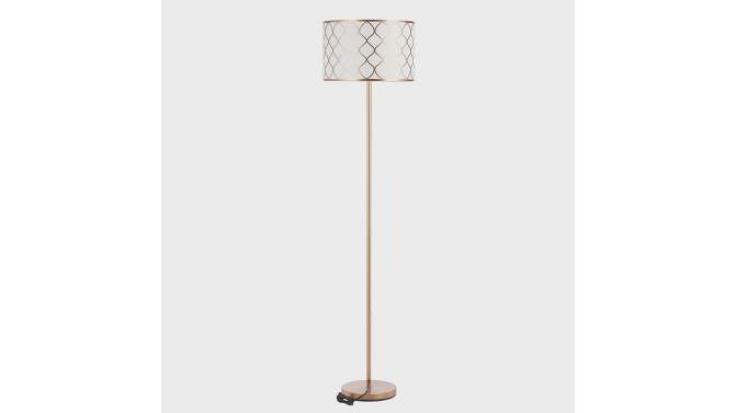 65&#34; Novogratz X Globe Kinsley Matte Brass Floor Lamp - Globe Electric, 2 of 11, play video