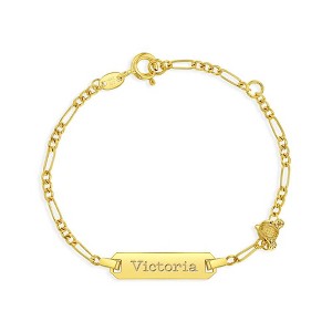 Girls' Carriage Charm Identification Bracelet 14k Gold -  In Season Jewelry - 1 of 2