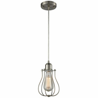 Muselet - 1 Light Cord Hung Mini Pendant In Industrial Style-9.5 Inches Tall and 5.5 Inches Wide