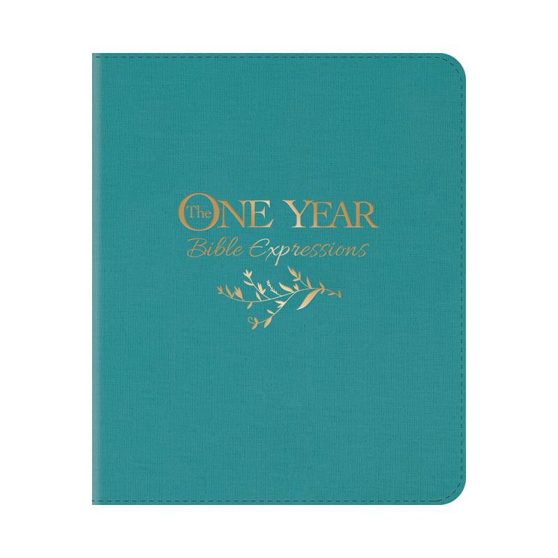 The One Year Bible Expressions NLT (Leatherlike, Tidewater Teal) - (Leather Bound), 1 of 2