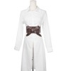 Allegra K Women's Faux Leather Self Tie Bowknot Wide Waist Band Sash Obi Belt One Size - 4 of 4