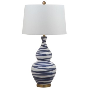 Aviana Table Lamp - White/Blue - Safavieh. - 1 of 4