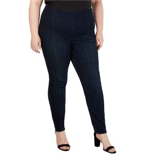 I.N.C International Concepts Womens Seamed Pull On Jeggings, Blue, 20W Regular - 1 of 1