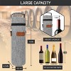 OPUX Wine Bag Single Bottle Carrier Tote Shoulder Strap, Insulated Thermal Carry Case Cooler Travel Picnic Beach Gift - 3 of 4
