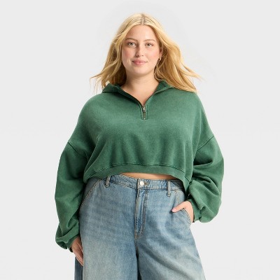 Women's Quarter Zip Hoodie Sweatshirt - Wild Fable™