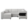 NicBex Couches for Living Room 75.6" Loveseat Sofa Minimalist Corduroy Fabric Upholstered 2-Seater Sofa Couch Matches 30.7" Ottoman for Bedroom - 3 of 4