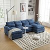 U-shaped Sectional Couch,High Quality Sponge Filling,Solid Wood Frame, Oversized Four-Seater Sofa-Maison Boucle - 2 of 4