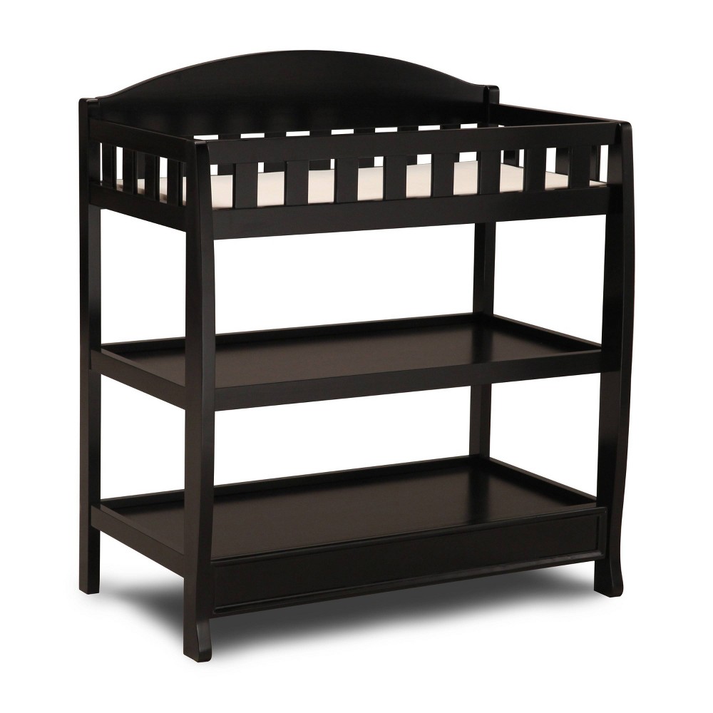 Delta Children Infant Changing Table with Pad - Ebony Black