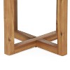 Hamel Outdoor Acacia Wood Square Side Table Teak - Christopher Knight Home: Durable Patio Furniture, Water-Resistant, Rustic Style - 2 of 4