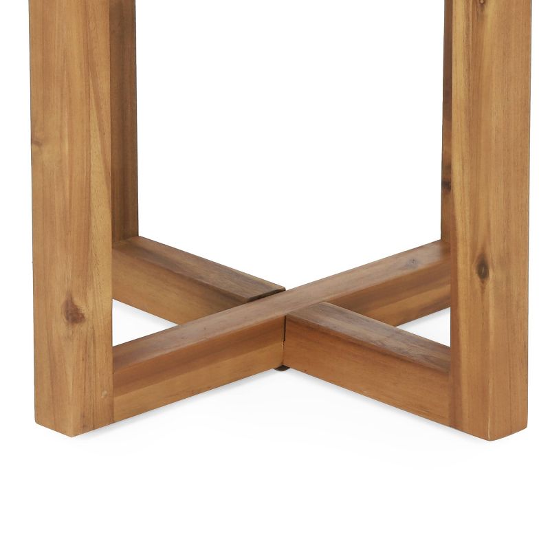 Hamel Outdoor Acacia Wood Square Side Table Teak - Christopher Knight Home, 3 of 9