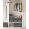 SONGMICS Storage Cubes Non-Woven Fabric Bins with Double Handles Set of 6 Closet Organizers for Shelves Foldable for Clothes - 2 of 4