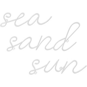 Sea Sand Sun - Metal Line Art Wall Decor Sculpture - 1 of 4