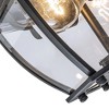 C Cattleya 2-Light Matte Black Motion Sensor Flush Mount Light with Clear Glass - image 4 of 4