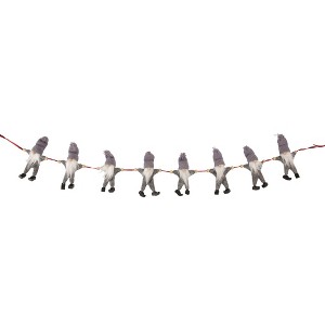 Northlight Knit Gnome Novelty Christmas Garland - 3.5' x 4.5" - Gray - Unlit - 1 of 3