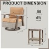 COWLOWN Coffee 2 Piece Patio Chair and Table Set, 360 Swivel Wicker Rocker Chair with Cushions, Outdoor Furniture Set for Porch, Garden, Deck - 4 of 4