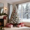 SUGIFT Unlit 6ft Snow Flocked Artificial Christmas Tree W/1000 Branch Tips - 3 of 4