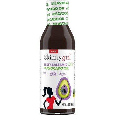 Skinnygirl Avocado Oil Zesty Balsamic Dressing and Marinade, Gluten Free, Avocado Oil Based, 11.5 fl oz Bottle (Pack of 4)