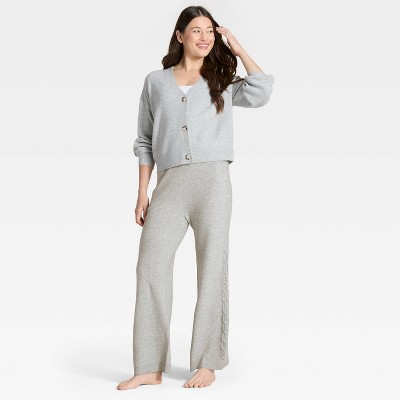 Women's Cable Sweater Wide Leg Pants - Auden