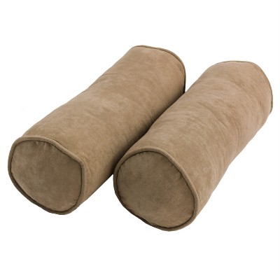 Java Microsuede Double-Corded Bolster Pillow Set