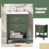 SpassWay 24"L Green Modern Bathroom Vanity with Top Sink 2 Drawers - 4 of 4