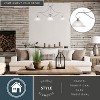 VAXCEL Monrovia 3L Nickel Linear Chandelier Island Pendant Light Fixture White Glass - 2 of 4
