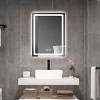 GlasFlength Decorative Wall Mirrors Rectangular Accent Mirror Wall Mirror Decorative Mirror Bathroom Mirror for Room, Silver, 23.62"*31.5"*2" - 2 of 4