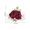 Unique Bargains Decorative Wedding Prom Party Artificial Rose Wrist Corsages 2.76" - 2 of 3