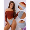 Allegra K Women's High Waist T-back Hi-Cut Elasticity Thongs - 3 of 4