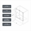 Frameless Shower Door: Fixed/Sliding, 70mm Pulleys, Soft-Close, Nano-Clean - 2 of 3