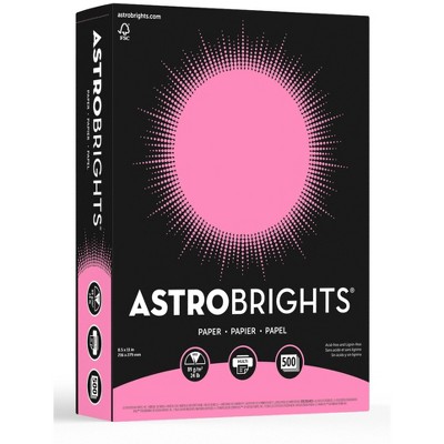 Astrobrights Premium Copy Paper, 8-1/2 x 11 Inches, 24 lbs, Pulsar Pink, 500 Sheets