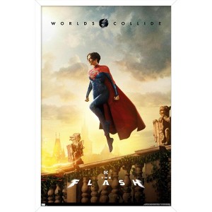 Trends International DC Comics Movie The Flash - Supergirl Flying One Sheet Framed Wall Poster Prints - 1 of 4
