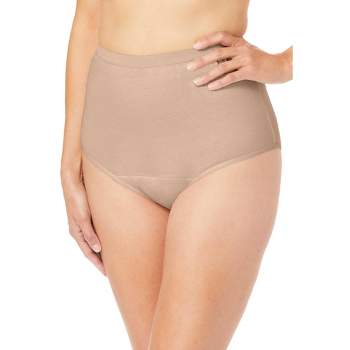 Comfort Choice Women's Plus Size Nylon Brief 5-pack - 16, White : Target