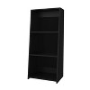 TOAOTBNBO 3 Tier Open Bookcase Storage Organizer, Floor Standing Bookshelves Small Display Book Shelf for Small Apartment, Black - 2 of 4