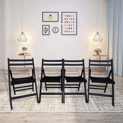 SKRAN Furniture Set Slatted Wood Folding Special Event Chair, Foldable Style Patio Dining Chairs for Kitchen, Balcony and patio