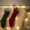 Aoibox Ivory Cable Knit Christmas Stocking 18 Inch Acrylic Fiber Holiday Decoration for Fireplace Tree 1 Pack Holds Gifts and Goodies - 2 of 4