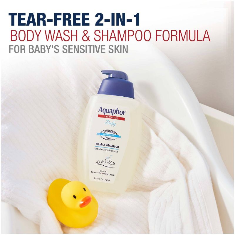 Aquaphor Unscented Baby Wash and Shampoo - 25.4oz, 3 of 12