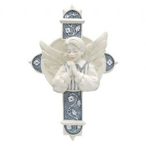 Pavilion Gift Company - James - 5.5"  Boy Angel Cross - Decorative Objects - 1 of 4