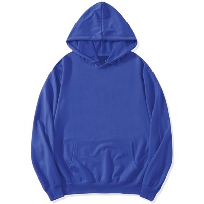 Lars Amadeus Men's Long Sleeves Solid Drawstring Pullover Hoodie Sweatshirt