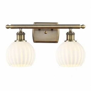 White Venetian - 2 Light Bath Vanity In Modern Style-9 Inches Tall and 16 Inches Wide - 1 of 1