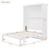 TiramisuBest Full Size Murphy Bed Wall Bed with Shelves - White Solid Design - 4 of 4