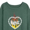 Women's - Bratz - Falme Logo Lightweight French Terry Wide Neck Long Sleeve Shirt - 2 of 4