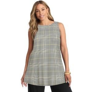 Jessica London Stretch Knit Tunic Tank - 1 of 4