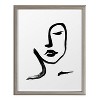 16" x 20" Blake Face Line Print by Viola Kreczmer Framed Printed Glass Gray - Kate & Laurel All Things Decor - 2 of 4